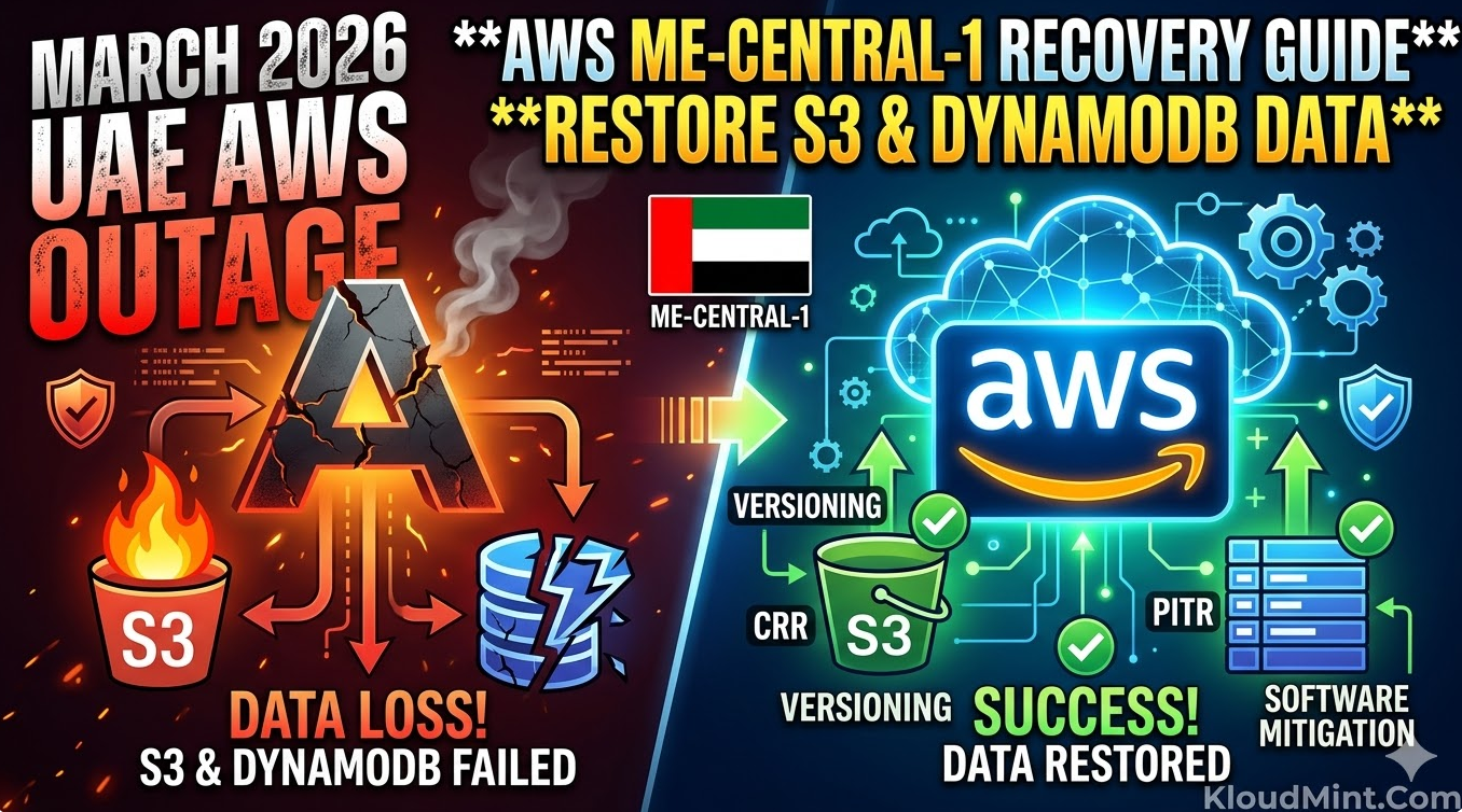 How to Perform an AWS ME-CENTRAL-1 Recovery Restoring S3 and DynamoDB after the March 2026 Outage
