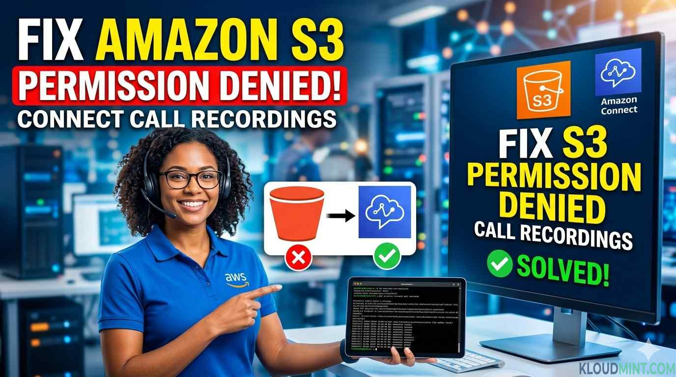 Fix Amazon S3 Permission Denied Errors for Connect Call Recordings